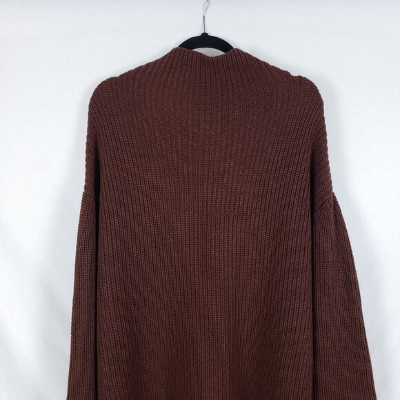 Wilfred Merino Wool Sweater Dress Chocolate Brown Womens XL Slouchy Minimalist - Picture 8 of 12